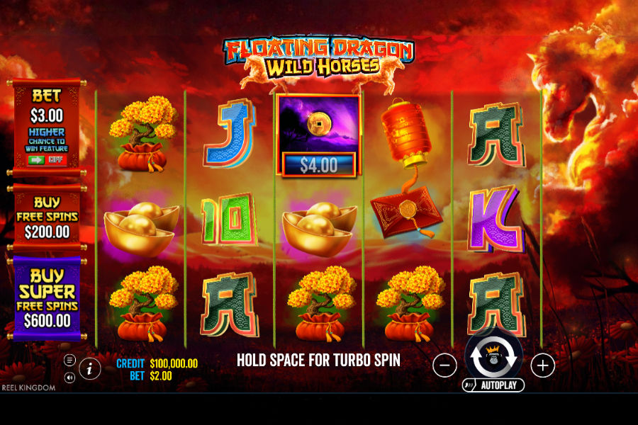 floating dragon wild horses demo play